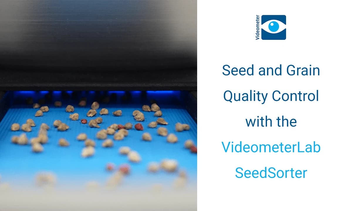 VideometerLab SeedSorter com sementes sobre a esteira de separação